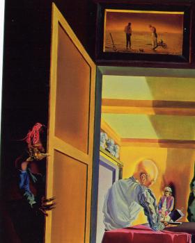 Salvador Dali : Gala and the Angelus of Millet Preceding the Imminent Arrival of the Conica Anamorphoses